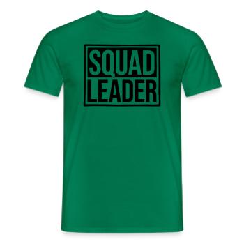 Conception du bouclier Squad Leader - T-shirt homme - vert - Devant - AI Model Male 178 dark (178cm)