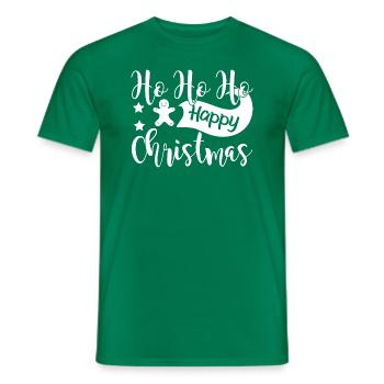 Hohoho Happy Christmas - T-shirt homme - vert - Devant - AI Model Male 178 dark (178cm)