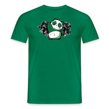 Panda - In Graffiti 2 - Men's T-Shirt - kelly green - Front - AI Model Male 178 dark (178cm)