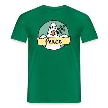 Friedenstaube "Peace" - Männer T-Shirt - Kelly Green - Vorne - AI Model Male 178 dark (178cm)