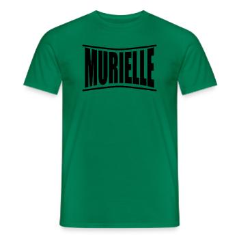 nom du t-shirt Murielle idée cadeau t-shirt - T-shirt homme - vert - Devant - AI Model Male 178 dark (178cm)