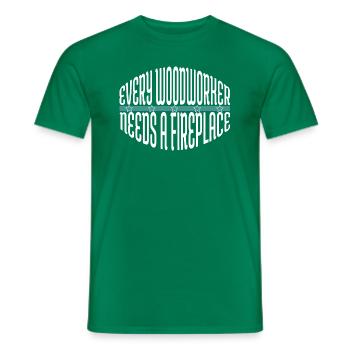 Menuisier Badge Fier charpentier crâne T-shirts - T-shirt homme - vert - Devant - AI Model Male 178 dark (178cm)