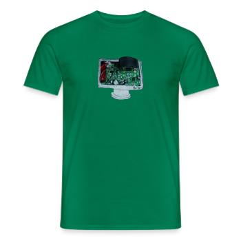 Elektronik kommt aus dem Fernseher - Männer T-Shirt - Kelly Green - Vorne - AI Model Male 178 dark (178cm)
