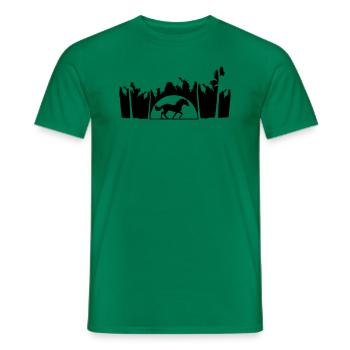Strand Palmen Sonne Pferd - Männer T-Shirt - Kelly Green - Vorne - AI Model Male 178 dark (178cm)