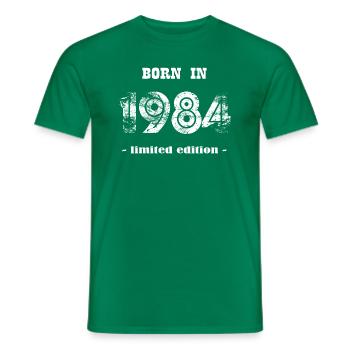 Born in 1984 - limited edition - Männer T-Shirt - Kelly Green - Vorne - AI Model Male 178 dark (178cm)