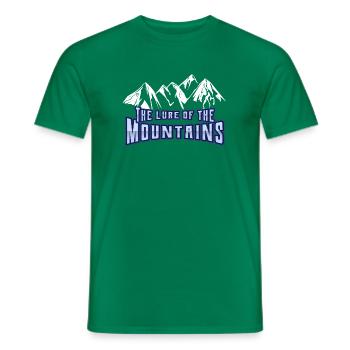 The Lure of the Mountains 2 - Men's T-Shirt - kelly green - Front - AI Model Male 178 dark (178cm)