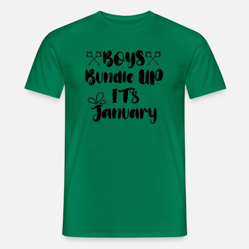 Boys Bundlel bis Januar - Männer T-Shirt - Kelly Green