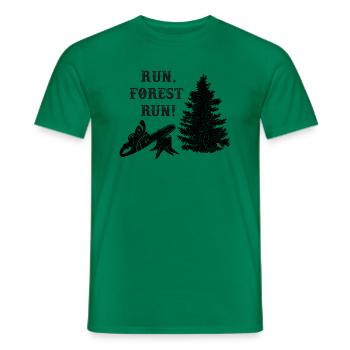 Run forest run forestier idées cadeaux drôle forêt - T-shirt homme - vert - Devant - AI Model Male 178 dark (178cm)