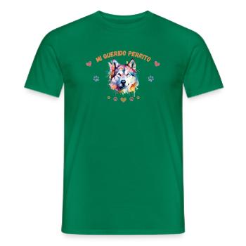 Mon toutou d'amour G5 WE - T-shirt homme - vert - Devant - AI Model Male 178 dark (178cm)