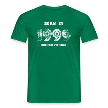 NÉ EN 1999 - édition limitée - T-shirt homme - vert - Devant - AI Model Male 178 dark (178cm)