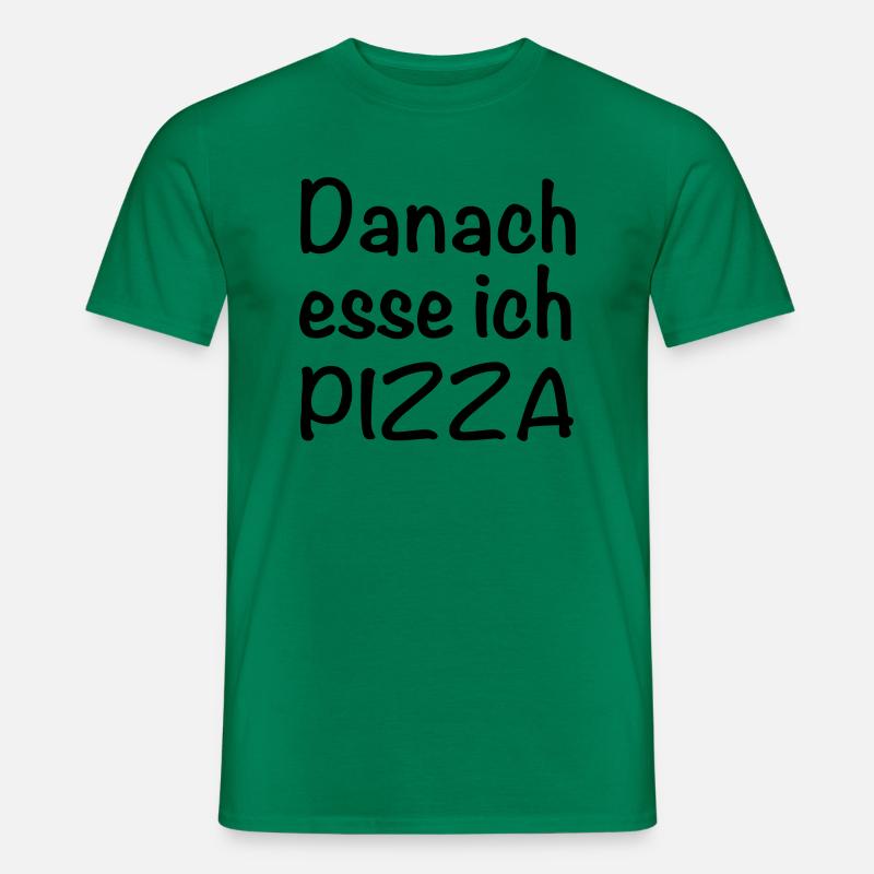 Danach esse ich PIZZA - Männer T-Shirt - Kelly Green