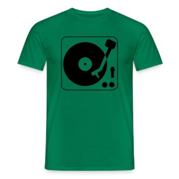 électrophone - T-shirt homme - vert - Devant - AI Model Male 178 dark (178cm)