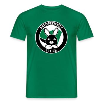 Antispecies is Action - Bunny - T-shirt homme - vert - Devant - AI Model Male 178 dark (178cm)