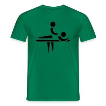 Physiotherapist - Men's T-Shirt - kelly green - Front - AI Model Male 178 dark (178cm)