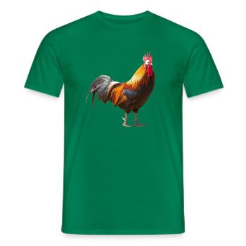 Comic Poulet Bande Dessinée Coq - T-shirt homme - vert - Devant - AI Model Male 178 dark (178cm)