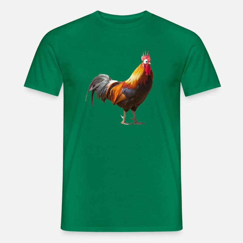Comic Chicken- Comic Hahn - Männer T-Shirt - Kelly Green