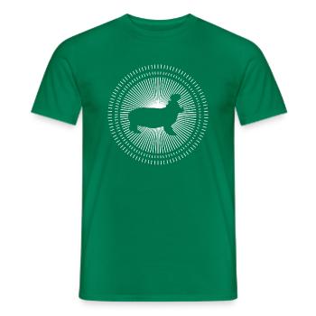 Hippopotame dans un zoo - T-shirt homme - vert - Devant - AI Model Male 178 dark (178cm)