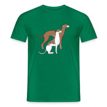 Zwei Whippets - Männer T-Shirt - Kelly Green - Vorne - AI Model Male 178 dark (178cm)
