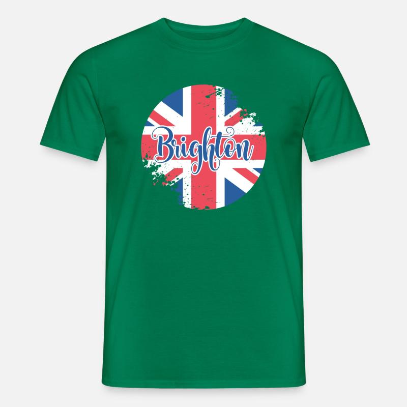 Button Brighton - Männer T-Shirt - Kelly Green