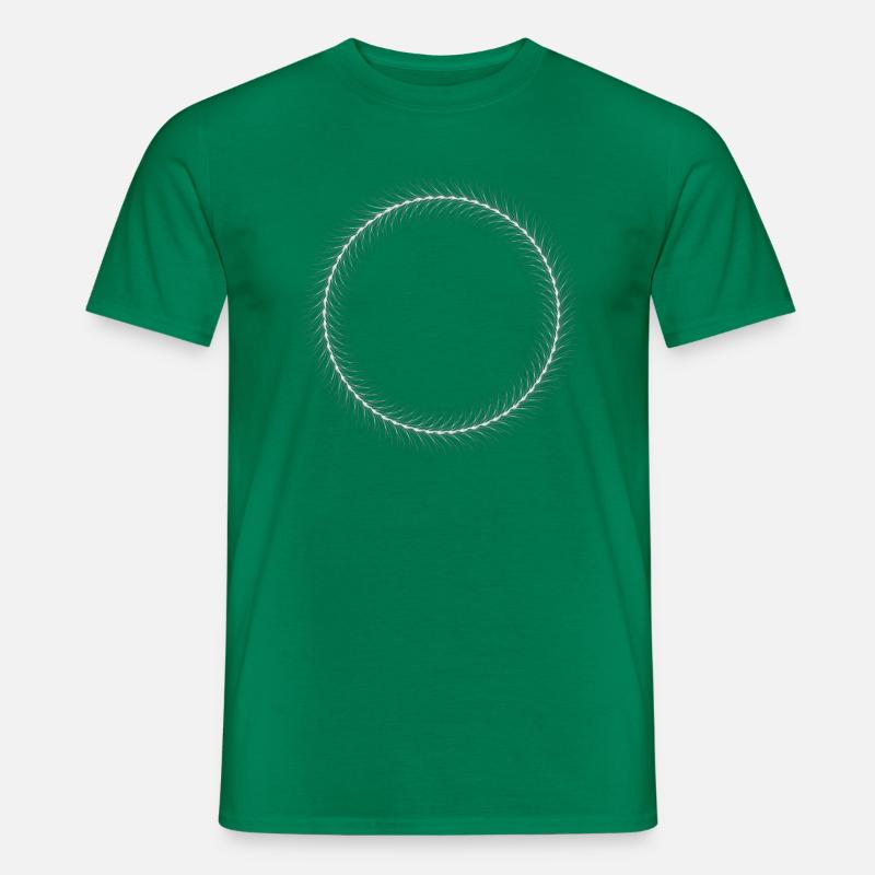 Circle - Ring - Shape - Round - Spring Ring White - Men’s T-shirt - kelly green