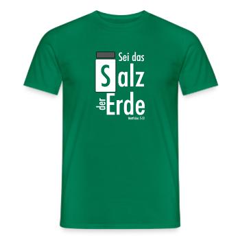 Sei das Salz der Erde - Matthäus 5,13 - Männer T-Shirt - Kelly Green - Vorne - AI Model Male 178 dark (178cm)