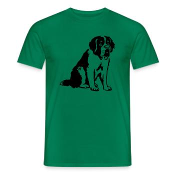 Saint Bernard - Men's T-Shirt - kelly green - Front - AI Model Male 178 dark (178cm)