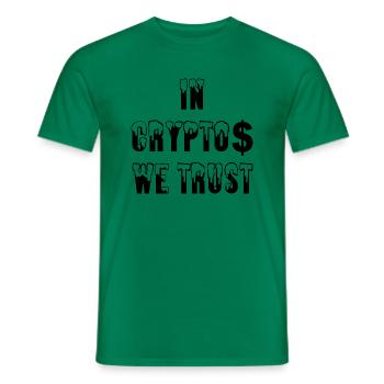 Bitcoin Trading Crypto Aktien - Männer T-Shirt - Kelly Green - Vorne - AI Model Male 178 dark (178cm)