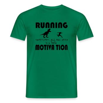 Dinosaure Dino Dinosaur - T-shirt homme - vert - Devant - AI Model Male 178 dark (178cm)