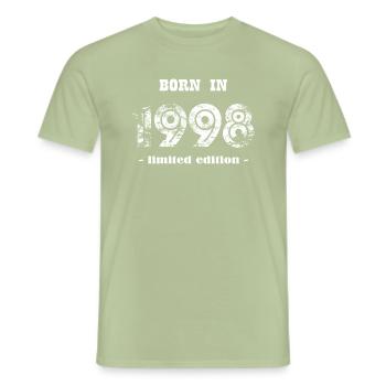 BORN IN 1998 - limited edition - Männer T-Shirt - Sage - Vorne - AI Model Male 178 light (178cm)