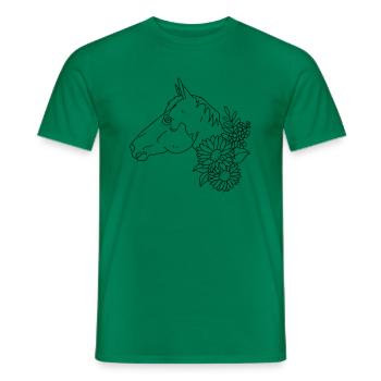 cheval - T-shirt homme - vert - Devant - AI Model Male 178 dark (178cm)