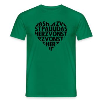 Das Herz von St. Pauli - Männer T-Shirt - Kelly Green - Vorne - AI Model Male 178 dark (178cm)