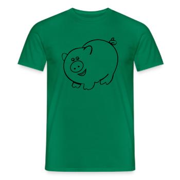 De porcs - T-shirt homme - vert - Devant - AI Model Male 178 dark (178cm)