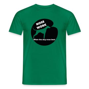 Nose Work Black logo - Men's T-Shirt - kelly green - Front - AI Model Male 178 dark (178cm)