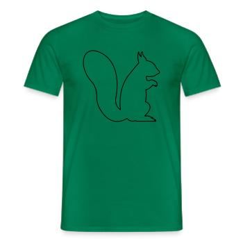 squirrel - Men's T-Shirt - kelly green - Front - AI Model Male 178 dark (178cm)