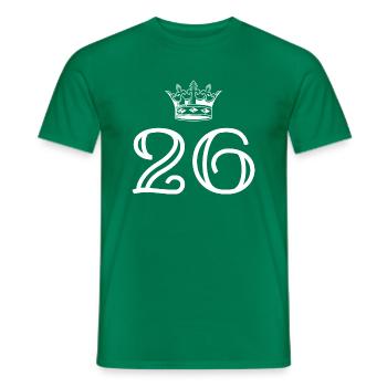 26 Number crown - Men's T-Shirt - kelly green - Front - AI Model Male 178 dark (178cm)
