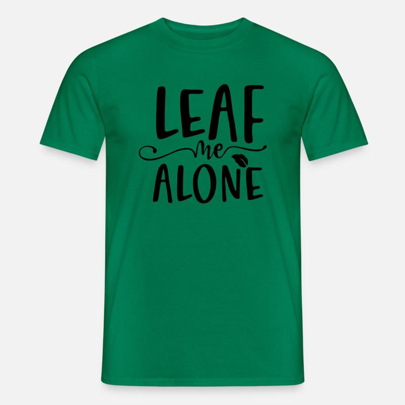 Leaf me alone 01b - Männer T-Shirt - Kelly Green