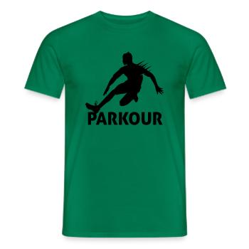 le parkour - T-shirt homme - vert - Devant - AI Model Male 178 dark (178cm)