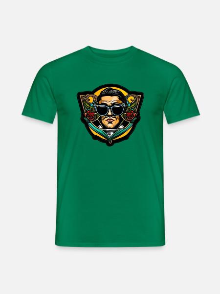 Casanova mit Sonnenbrille im Vintage Design - Männer T-Shirt - Kelly Green