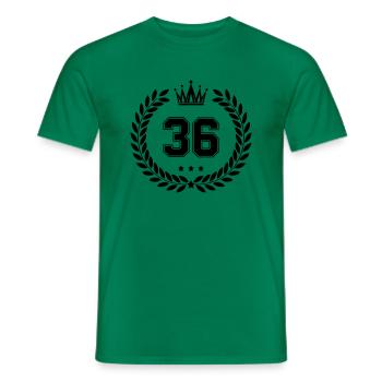 coat of arms 36 - Men's T-Shirt - kelly green - Front - AI Model Male 178 dark (178cm)