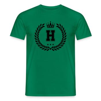 coat of arms H - Men's T-Shirt - kelly green - Front - AI Model Male 178 dark (178cm)