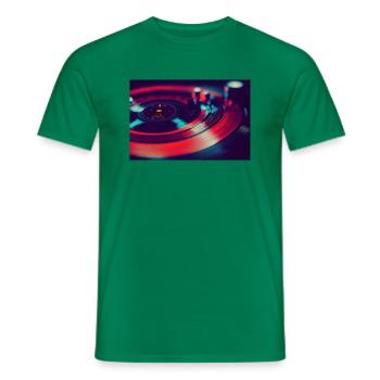 vinyl Rekord let's grooves - Männer T-Shirt - Kelly Green - Vorne - AI Model Male 178 dark (178cm)