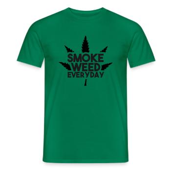 smoke weed everyday - Männer T-Shirt - Kelly Green - Vorne - AI Model Male 178 dark (178cm)