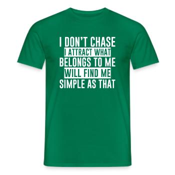 Je ne chasse pas, j’attire ce qui m’appartient 2 - T-shirt homme - vert - Devant - AI Model Male 178 dark (178cm)