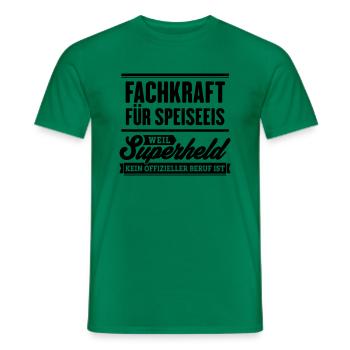 Superheld Fachkraft für Speiseeis - Männer T-Shirt - Kelly Green - Vorne - AI Model Male 178 dark (178cm)
