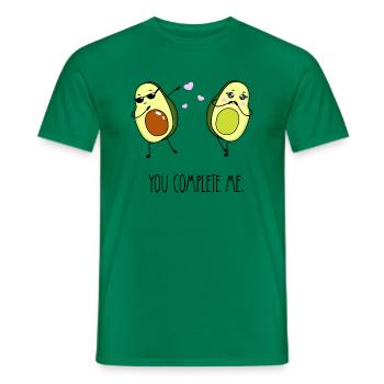 Avocado Pair You complete me - Men's T-Shirt - kelly green - Front - AI Model Male 178 dark (178cm)