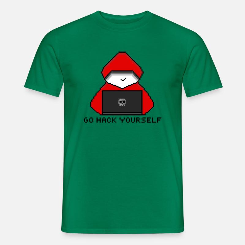 Go Hack Yourself Pixel Art - Männer T-Shirt - Kelly Green