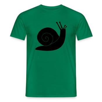 schnecke - Männer T-Shirt - Kelly Green - Vorne - AI Model Male 178 dark (178cm)