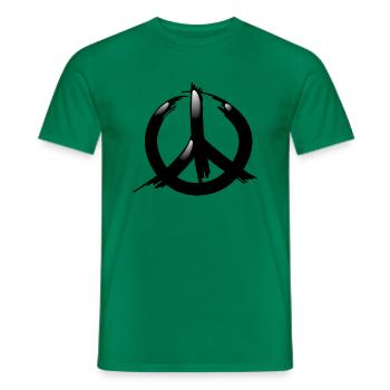 Smiley Peace - T-shirt homme - vert - Devant - AI Model Male 178 dark (178cm)