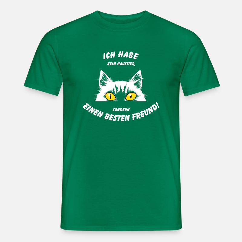 bester Freund Katze - Männer T-Shirt - Kelly Green