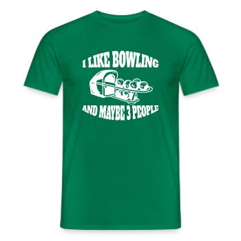 Cadeau de quilles de bowling Bowling Ball Skittle Bowler - T-shirt homme - vert - Devant - AI Model Male 178 dark (178cm)